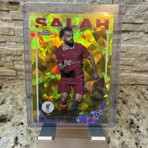 Mohamed Salah 2024 Topps Chrome UEFA Club Competitions Sapphire Edition /75