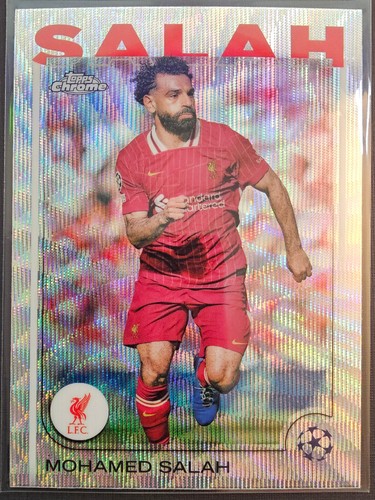 Mohamed Salah 2024 Topps Chrome UEFA Club Competitions Wave Refractor