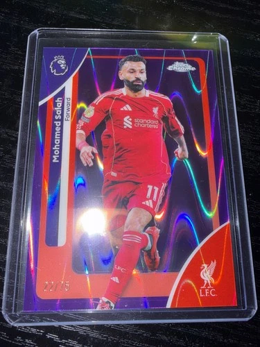 Mohamed Salah 2026 Topps Chrome Viola Raywave /75