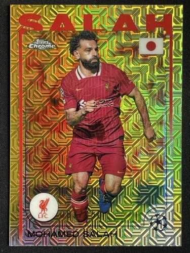 Mohamed Salah 2024 Topps Chrome Yellow Mojo /150
