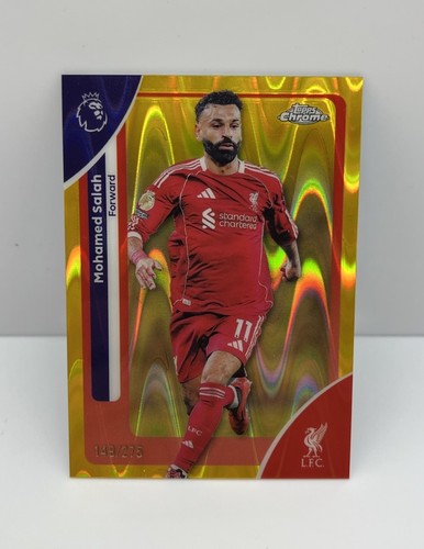 Mohamed Salah 2026 Topps Chrome Yellow Raywave /275