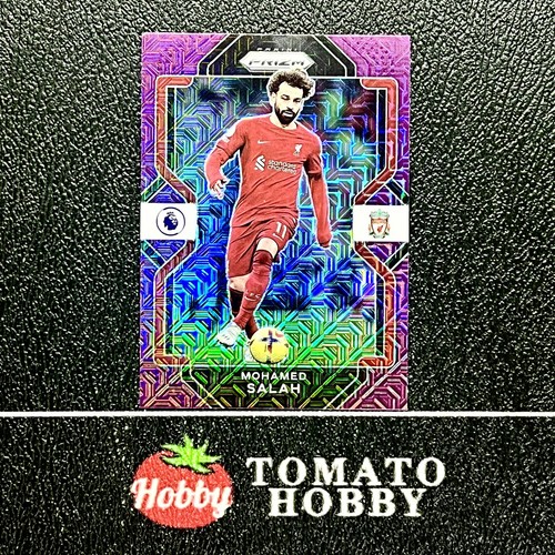 Mohamed Salah 2022 Panini Chronicles Purple Mojo Refractor