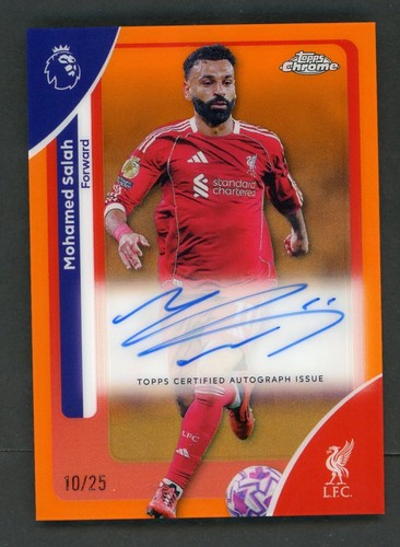 Mohamed Salah 2026 Topps Cromo Premier League Naranja Refractor /25