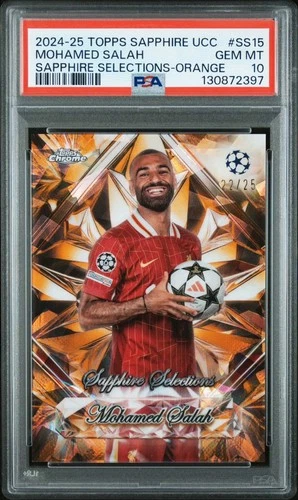 Mohamed Salah 2024 Topps Cromo UEFA Zafiro