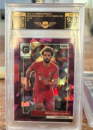 Mohamed Salah 2022 Panini Donruss Optic Purple Ice Prizm /99