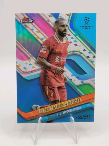 Mohamed Salah 2024 Topps Finest Blue Refractor /275