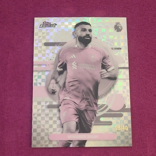 Mohamed Salah 2026 Topps Finest Chrome Checkered Refractor /40