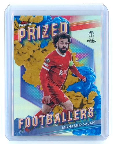 Mohamed Salah 2023 Topps Finest Gold Blue