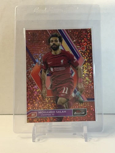 Mohamed Salah 2023 Topps Finest Gold Mini Diamond Refractor /50