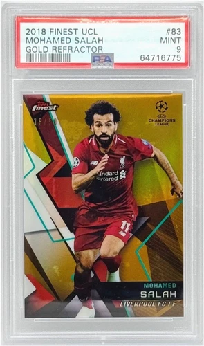 Mohamed Salah 2018 Topps Finest Gold Refractor /50