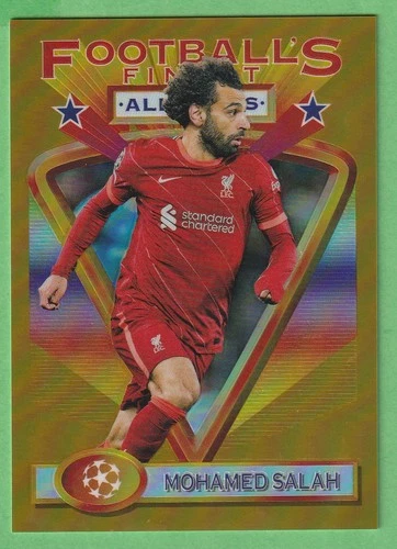 Mohamed Salah 2021 Panini Finest Gold Refractor /50