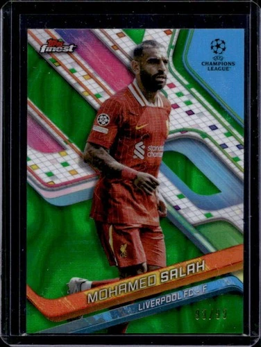 Mohamed Salah 2024 Topps Finest Green Lava Refractor /99