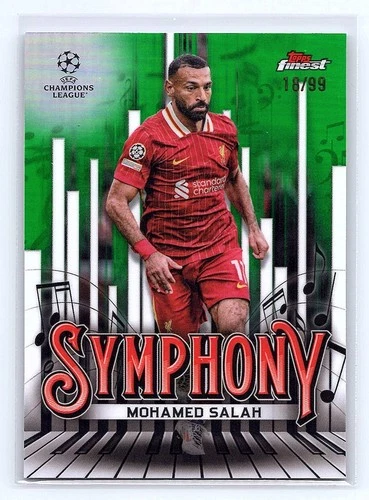 Mohamed Salah 2024 Panini Finest Green Refractor /99