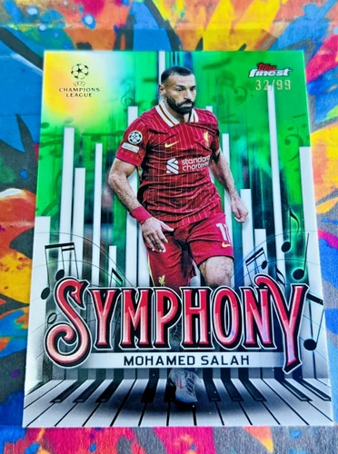 Mohamed Salah 2025 Topps Finest Green Refractor /99