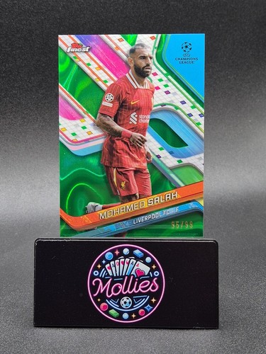 Mohamed Salah 2024 Topps Finest Green Refractor /99