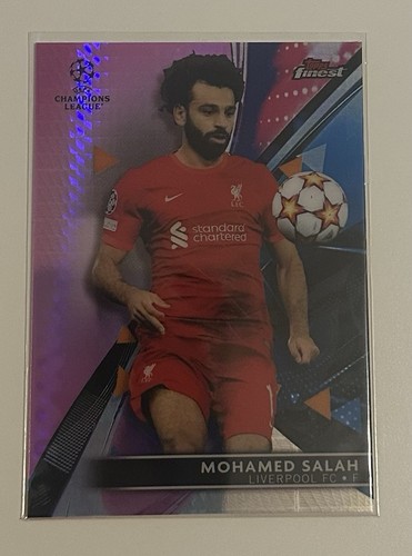 Mohamed Salah 2021 Topps Finest Pink Vapor Wave Refractor /125