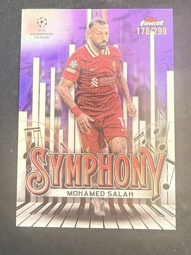 Mohamed Salah 2024 Topps Finest Purple /299