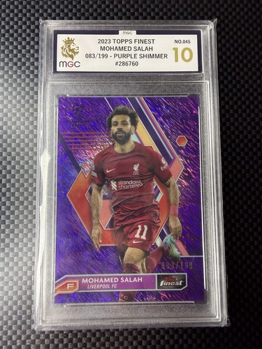 Mohamed Salah 2023 Topps Finest Purple Shimmer /199