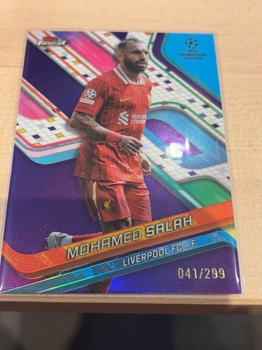 Mohamed Salah 2025 Topps Finest RayWave Refractor /299