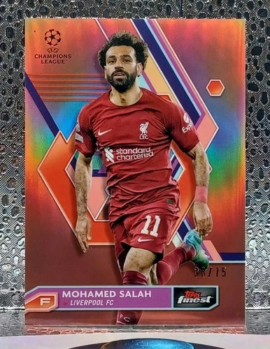 Mohamed Salah 2022 Topps Finest Rose Gold /75