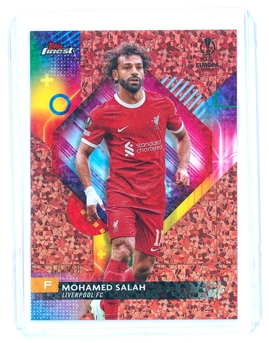 Mohamed Salah 2023 Topps Finest Rose Gold Refractor /50