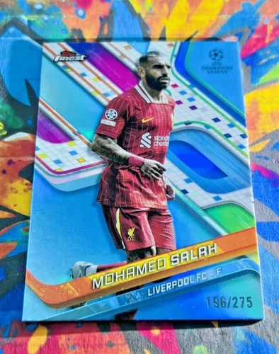Mohamed Salah 2024 Topps Finest Sky Blue /275