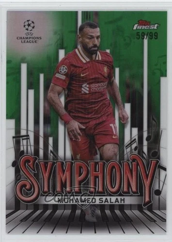 Mohamed Salah 2024 Topps Finest Symphony Green Refractor /99