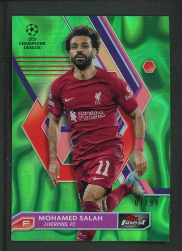 Mohamed Salah 2023 Topps Finest Verde Lava /99