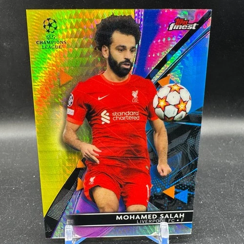 Mohamed Salah 2021 Topps Finest Yellow Refractor /250