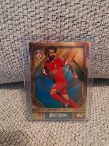 Mohamed Salah 2023 Topps Liverpool Team Set Gold Drip /250