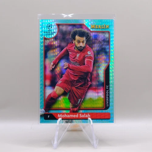 Mohamed Salah 2021 Topps Merlin Chrome Aqua Prism