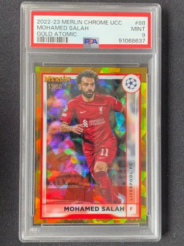 Mohamed Salah 2022 Panini Merlin Chrome Atomic Refractor /50