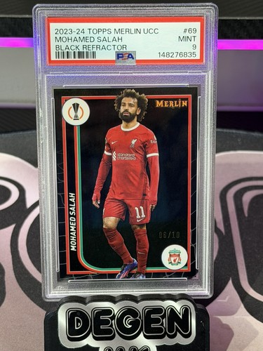Mohamed Salah 2023 Topps Merlin Chrome Black /10