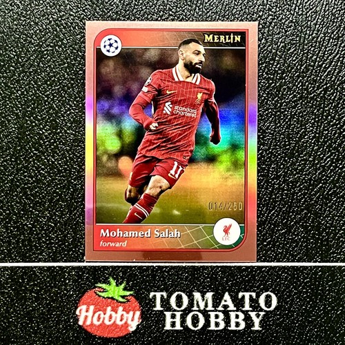 Mohamed Salah 2024 Topps Merlin Chrome Gold Rosa Refractor /250