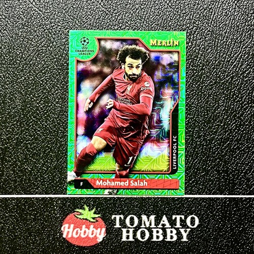 Mohamed Salah 2021 Topps Merlin Chrome Green Mojo Refractor /99