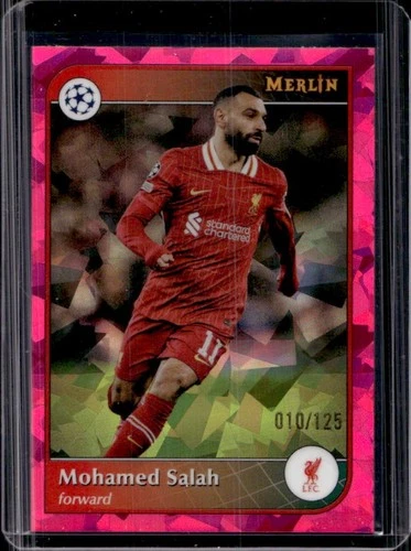 Mohamed Salah 2024 Topps Merlin Chrome Magenta Atomic Refractor /125