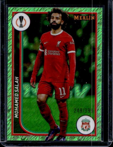 Mohamed Salah 2023 Topps Merlin Chrome Neon Green Refractor /399