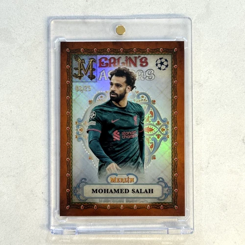 Mohamed Salah 2022 Panini Merlin Chrome Orange Refractor /25