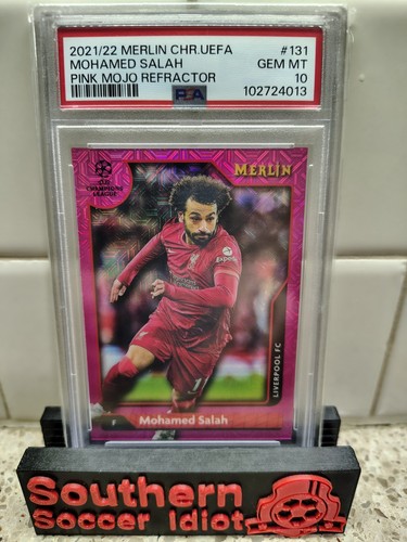 Mohamed Salah 2021 Topps Merlin Chrome Pink Mojo /275