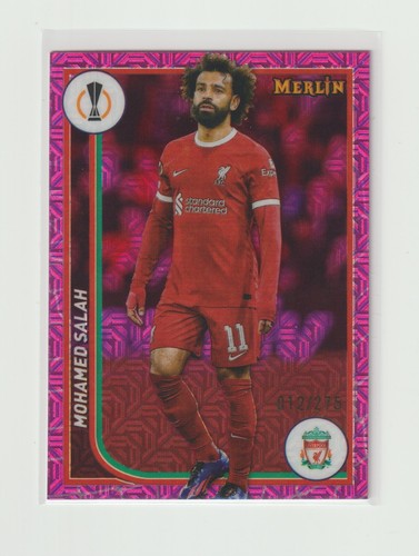 Mohamed Salah 2023 Panini Merlin Chrome Pink Mojo /275