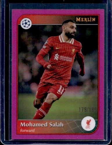 Mohamed Salah 2024 Topps Merlin Chrome Pink Refractor /199