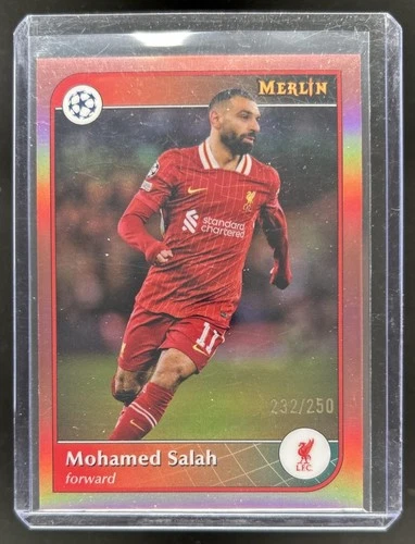 Mohamed Salah 2024 Topps Merlin Chrome Pink Refractor /250
