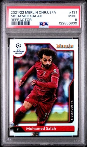 Mohamed Salah 2021 Panini Merlin Chrome Refractor #131