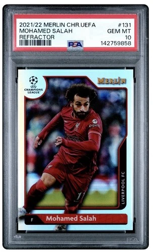 Mohamed Salah 2021 Panini Merlin Chrome Refractor