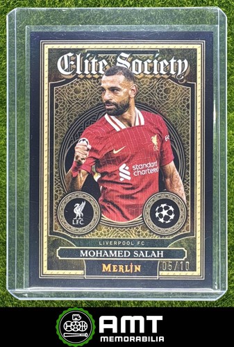 Mohamed Salah 2024 Topps Merlin Chrome UEFA Black /10