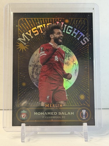 Mohamed Salah 2023 Topps Merlin UEFA Gold Prizm /50