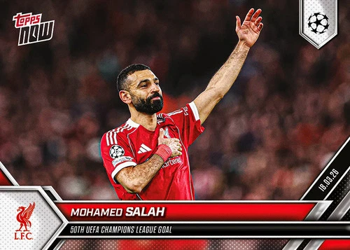 Mohamed Salah 2025 Topps NOW UCL