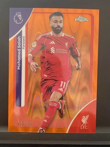 Mohamed Salah 2025 Topps Premier League Orange RayWave /25