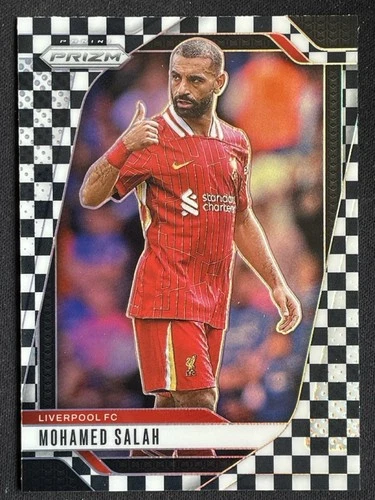 Mohamed Salah 2024 Panini Prizm Black White Checker