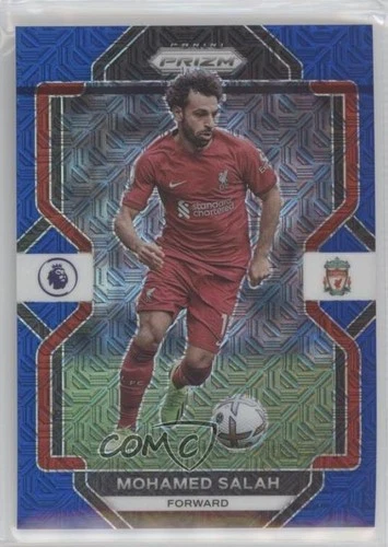 Mohamed Salah 2022 Panini Prizm Premier League Blue Mojo 19/25